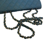 Chanel Teal Blue Jersey Large Flap Bag 2009