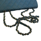 Chanel Teal Blue Jersey Large Flap Bag 2009
