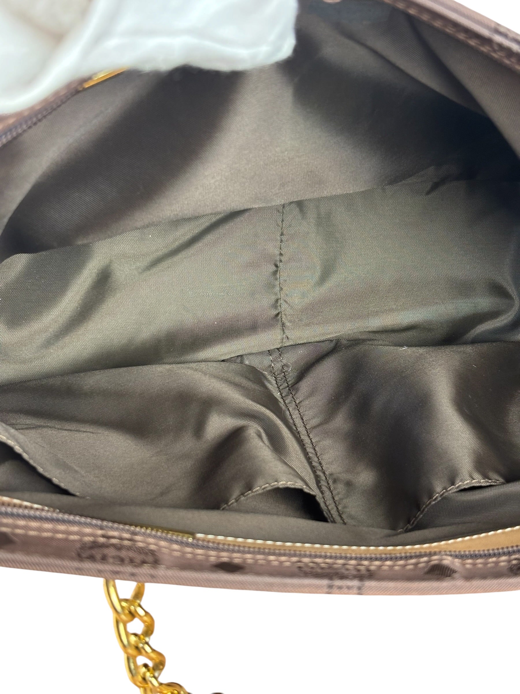 MCM Brown Nylon/Leather Visetos Monogram Shoulder/Tote Bag