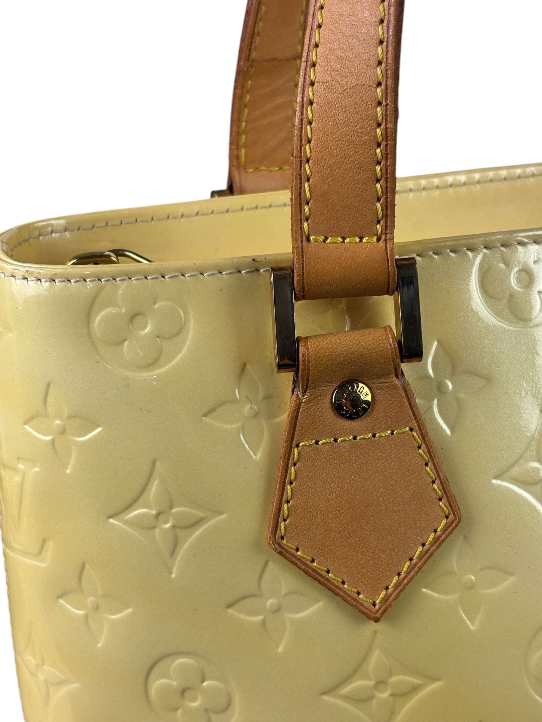 Louis Vuitton Yellow Vernis Houston Tote MM