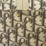 Christian Dior Vintage Monogram Flower Frame Satchel Hand Bag