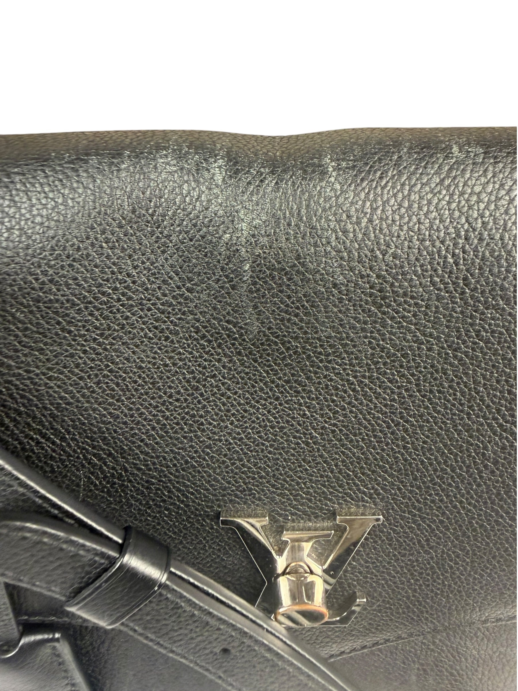 Louis Vuitton Black Pebbled Leather Taurillon Lockme Two-Way Bag