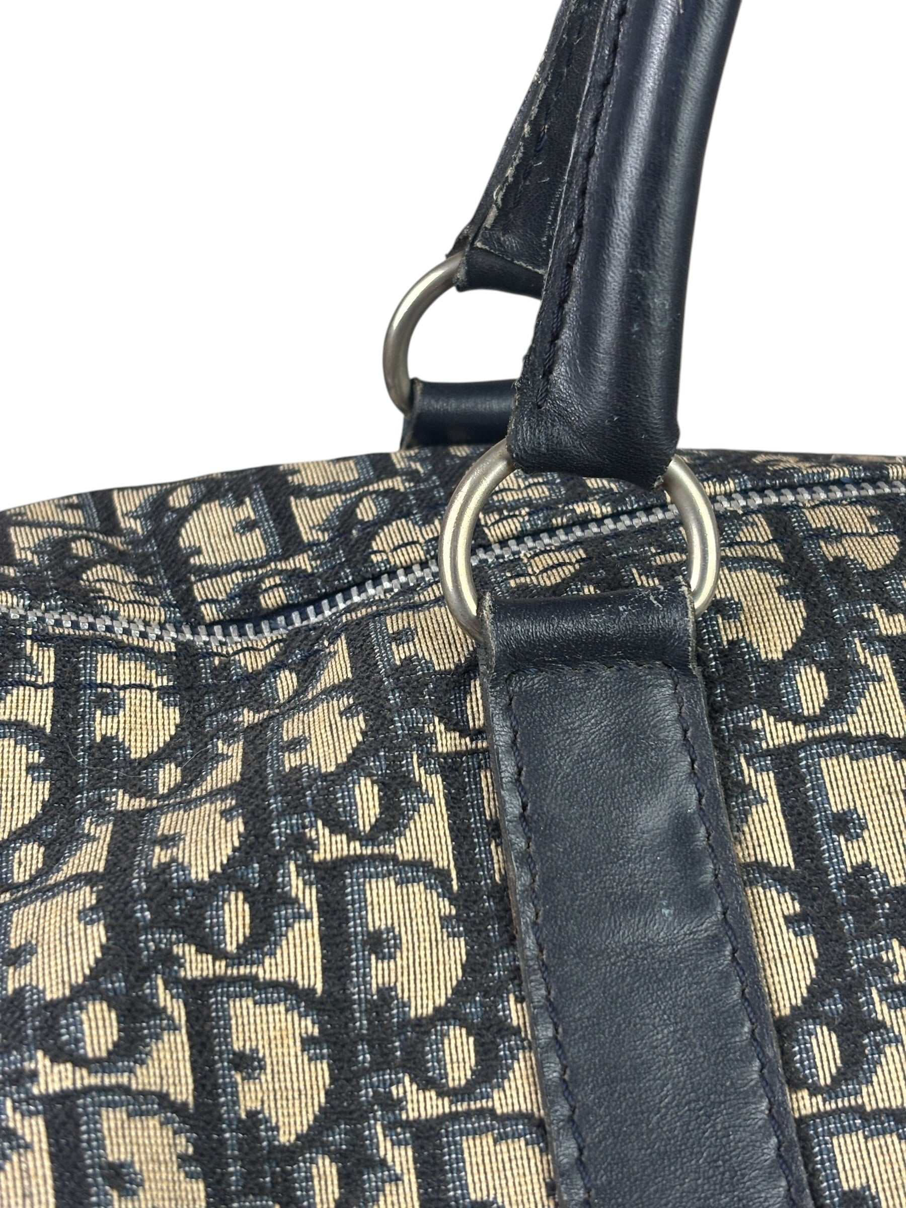 Christian Dior Vintage Black Trotter Boston Travel Bag