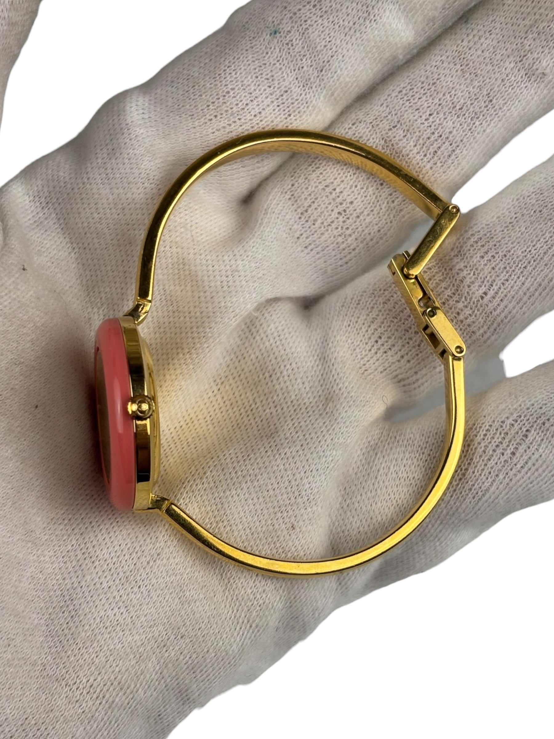 Gucci Vintage Gold-Toned Bangle Interchangeable Bezel Rings Watch