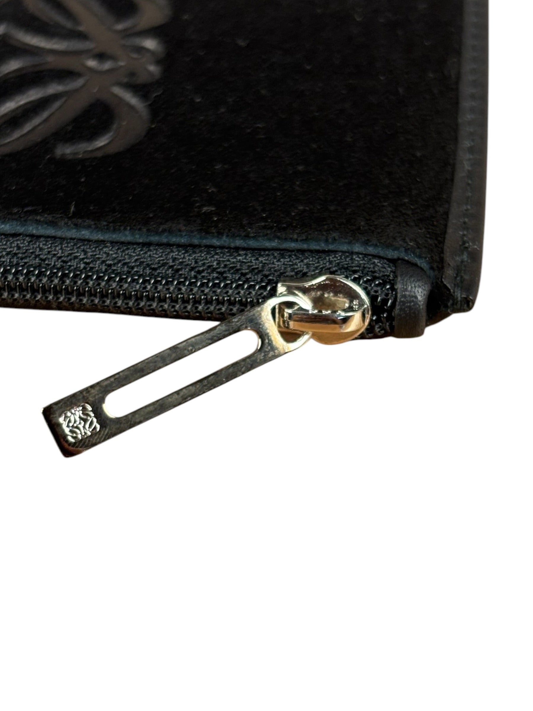 Loewe Black Anagram Suede Coin Cardholder/Pouch