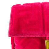 Fendi Pink Zucca Velvet Baguette Belt Bag