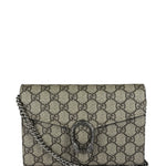 Gucci Beige Leather GG Dionysus Small Wallet On Chain