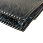 Gucci Black Interlocking G Leather Wallet on Chain