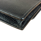 Gucci Black Interlocking G Leather Wallet on Chain