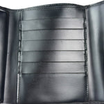 Cartier Black Leather Panther C Tri-Fold Wallet