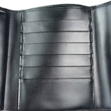Cartier Black Leather Panther C Tri-Fold Wallet