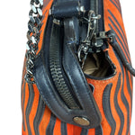 Fendi DotCom Click Striped Hypnotic Suede 2 Way