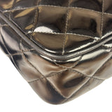 Chanel Black Quilted Patent Leather Camera Bag 1989