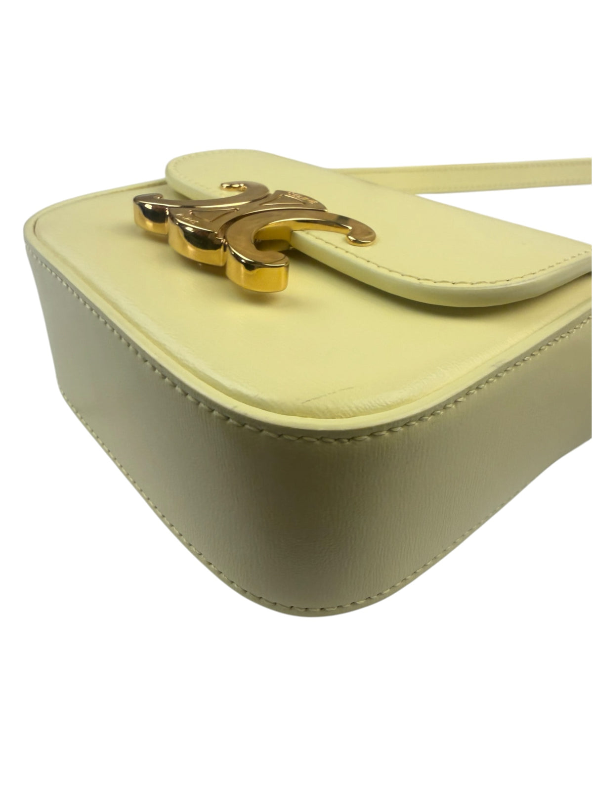 Celine Light Yellow Nano Triomphe Crossbody Bag