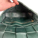 Bottega Veneta Forest Green Intrecciato Cassette Crossbody