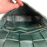 Bottega Veneta Forest Green Intrecciato Cassette Crossbody