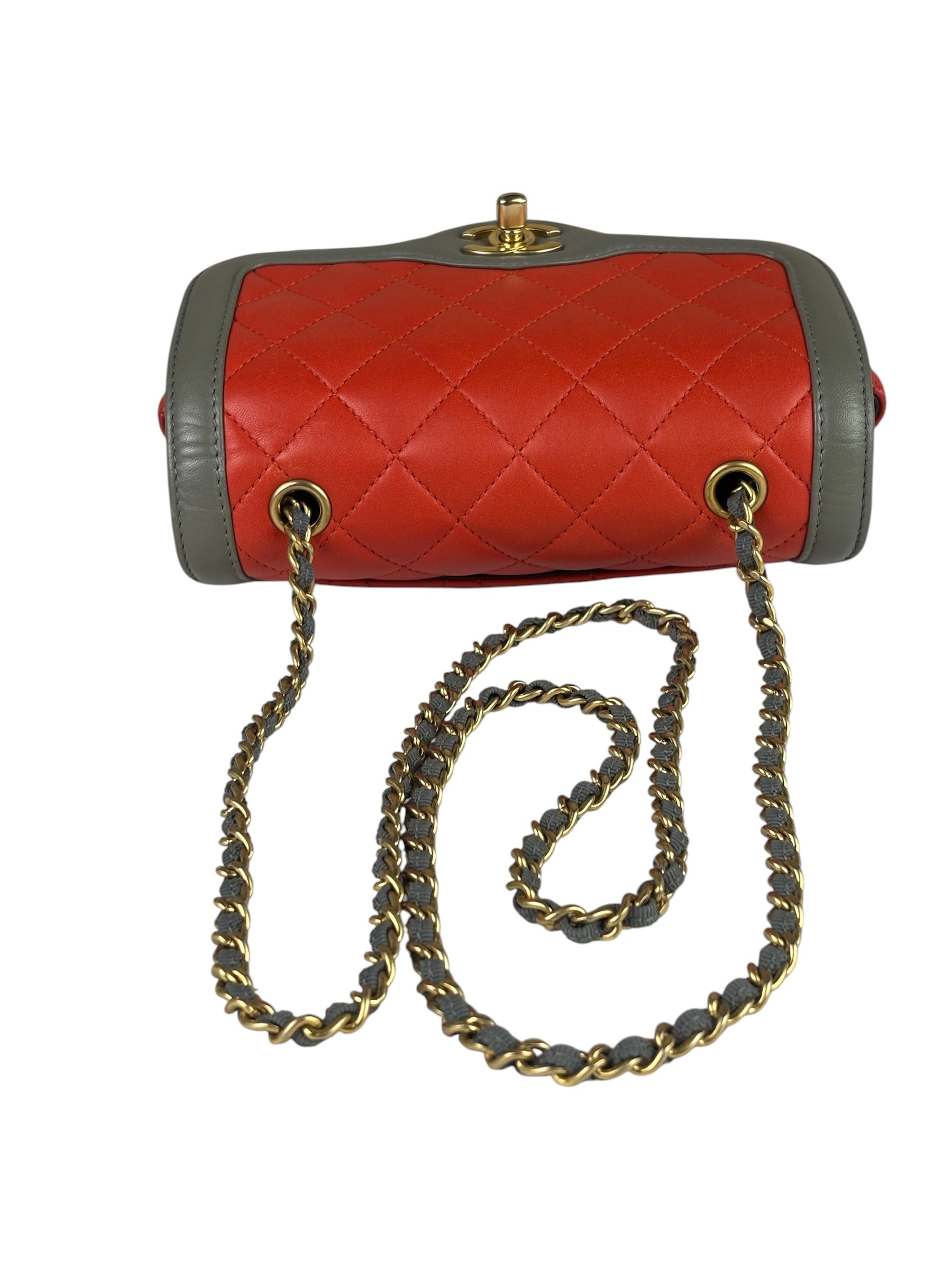 Chanel Two Tone Lambskin Mini Day Flap