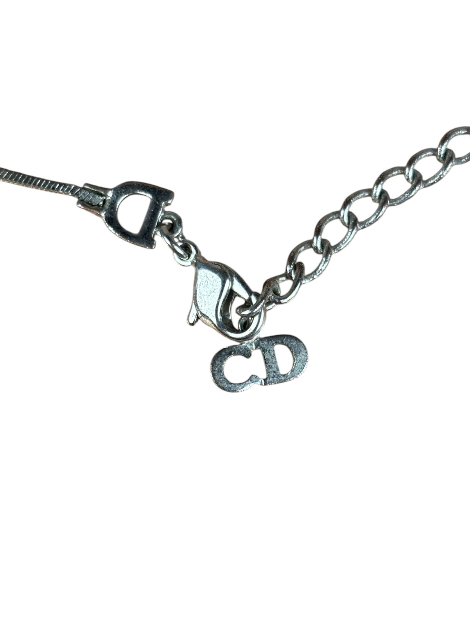 Christian Dior Vintage Trotter Logo Silver Bracelet
