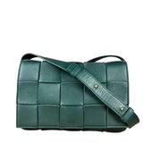 Bottega Veneta Forest Green Intrecciato Cassette Crossbody