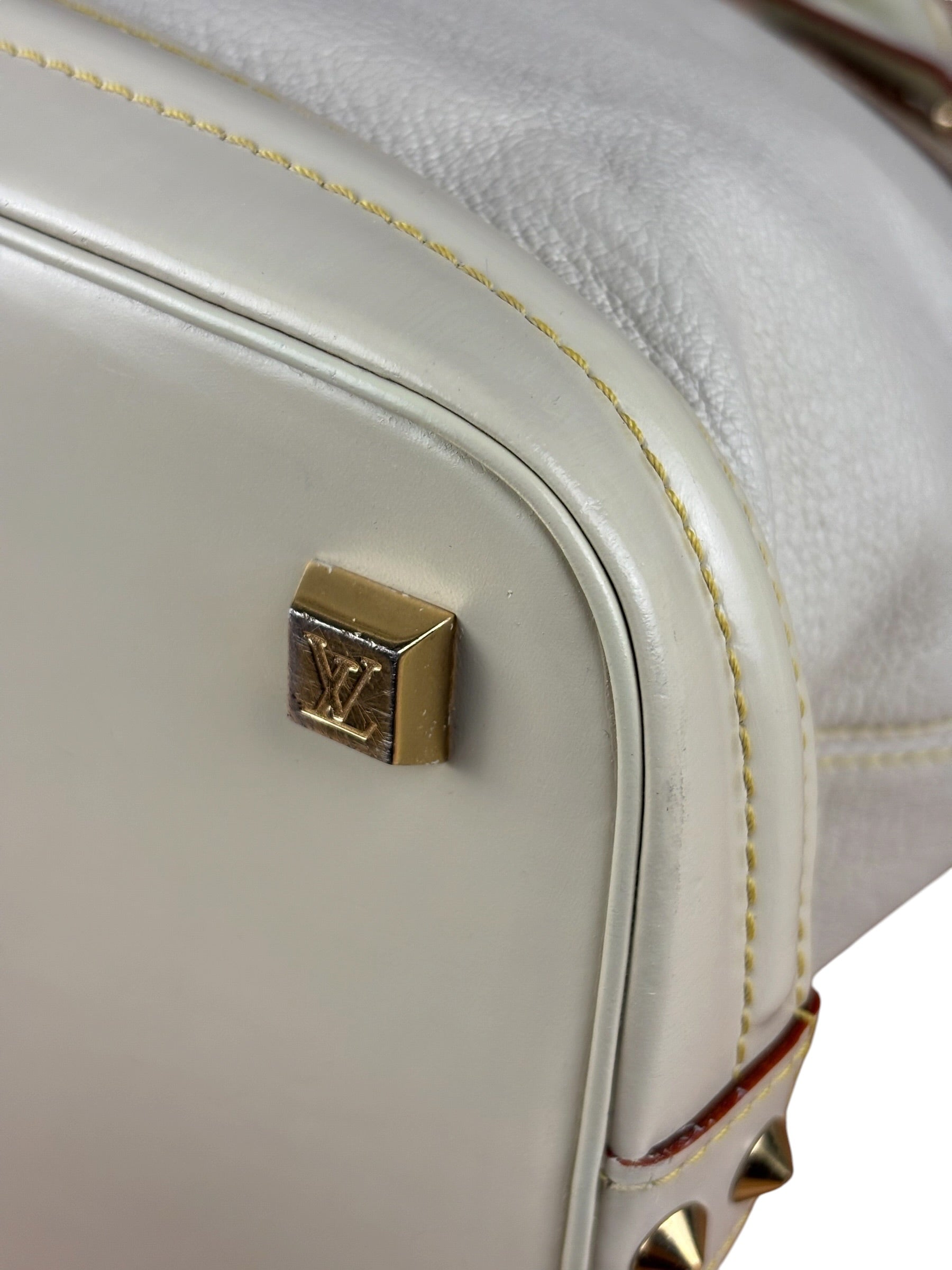 Louis Vuitton Cream Leather Suhali Lockit MM