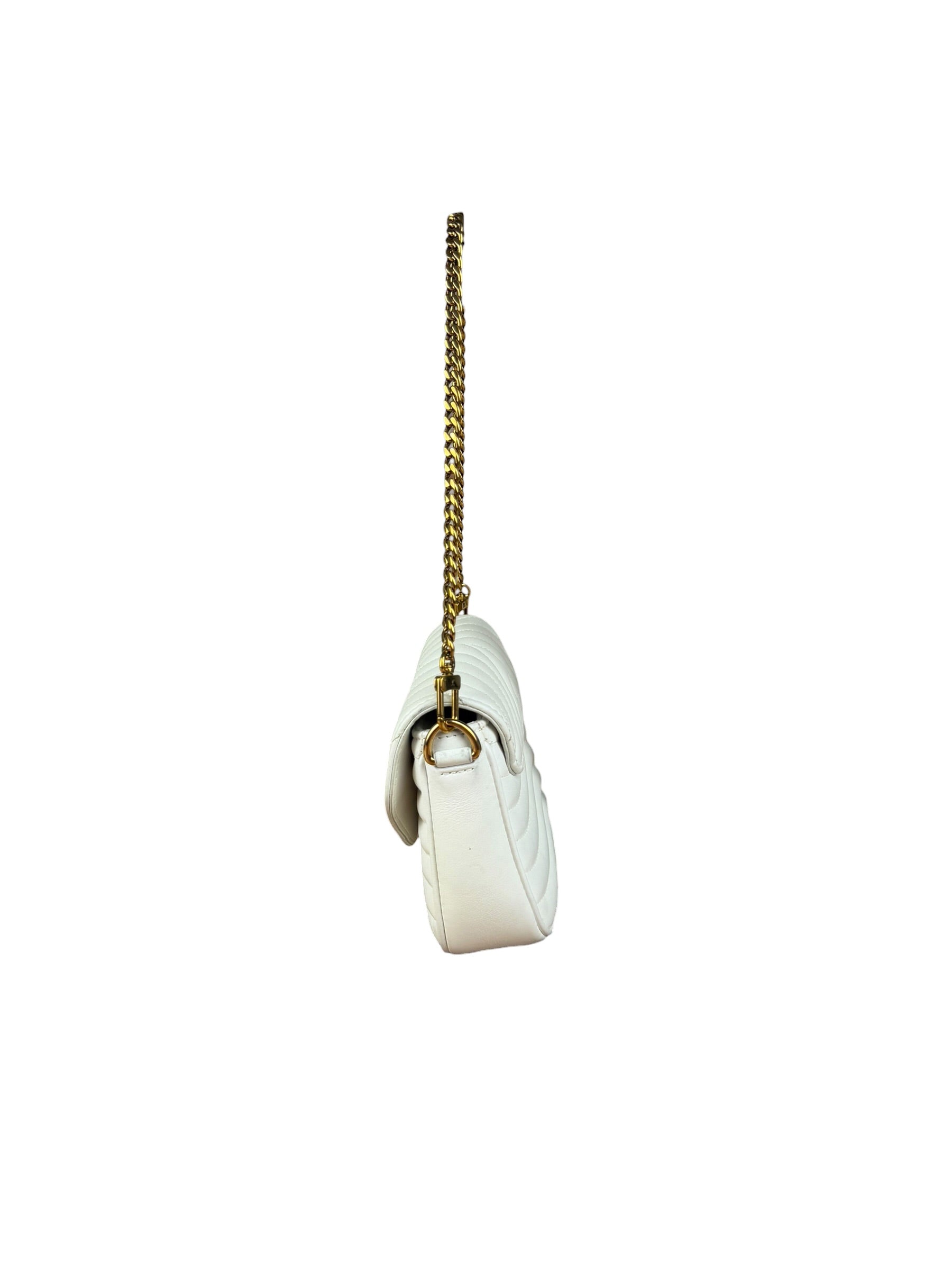 Louis Vuitton White Leather New Wave Multi Crossbody Pochette