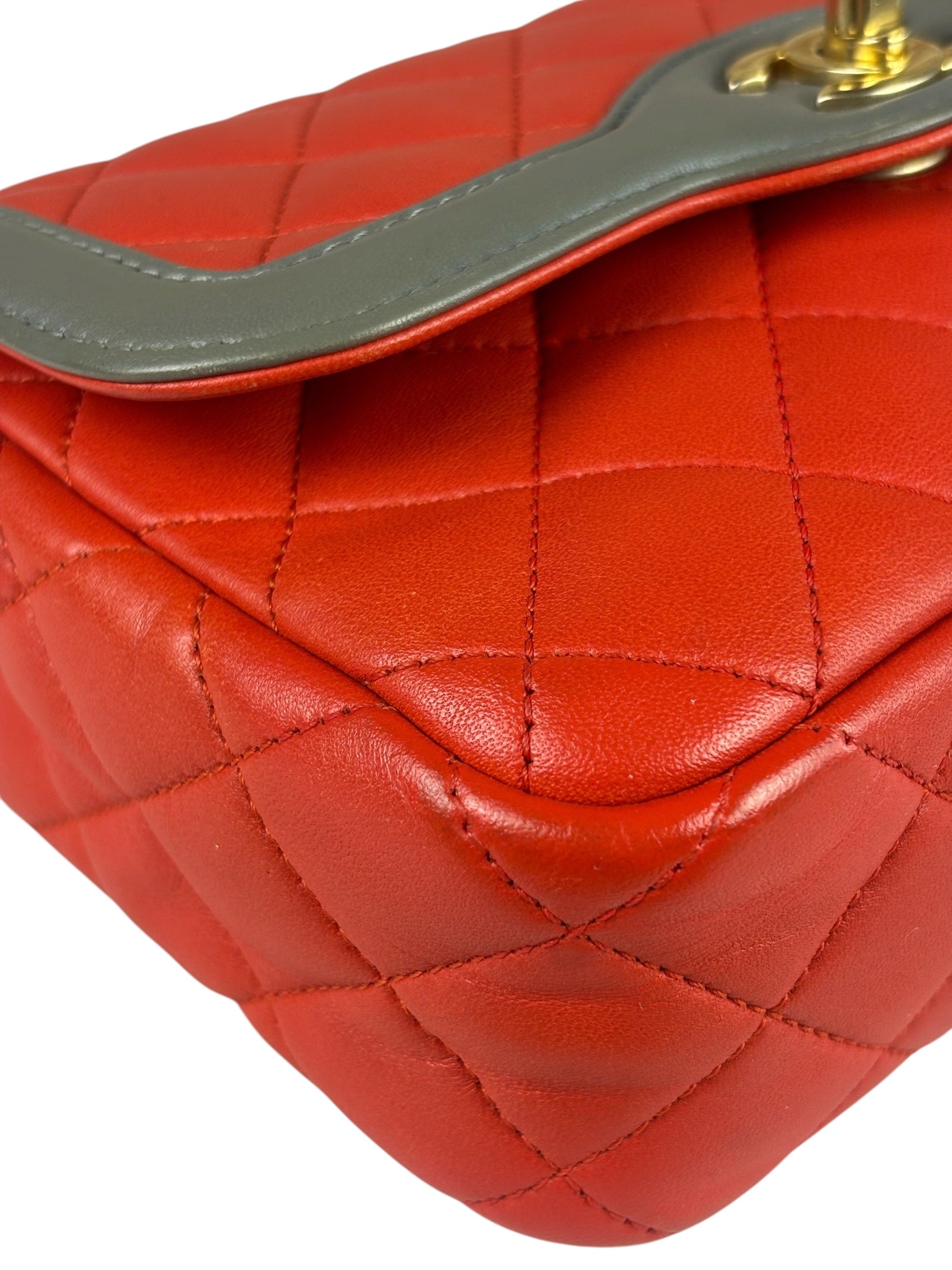 Chanel Two Tone Lambskin Mini Day Flap