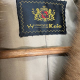 Keio Vintage Ivory Chevron Mink Fur Coat