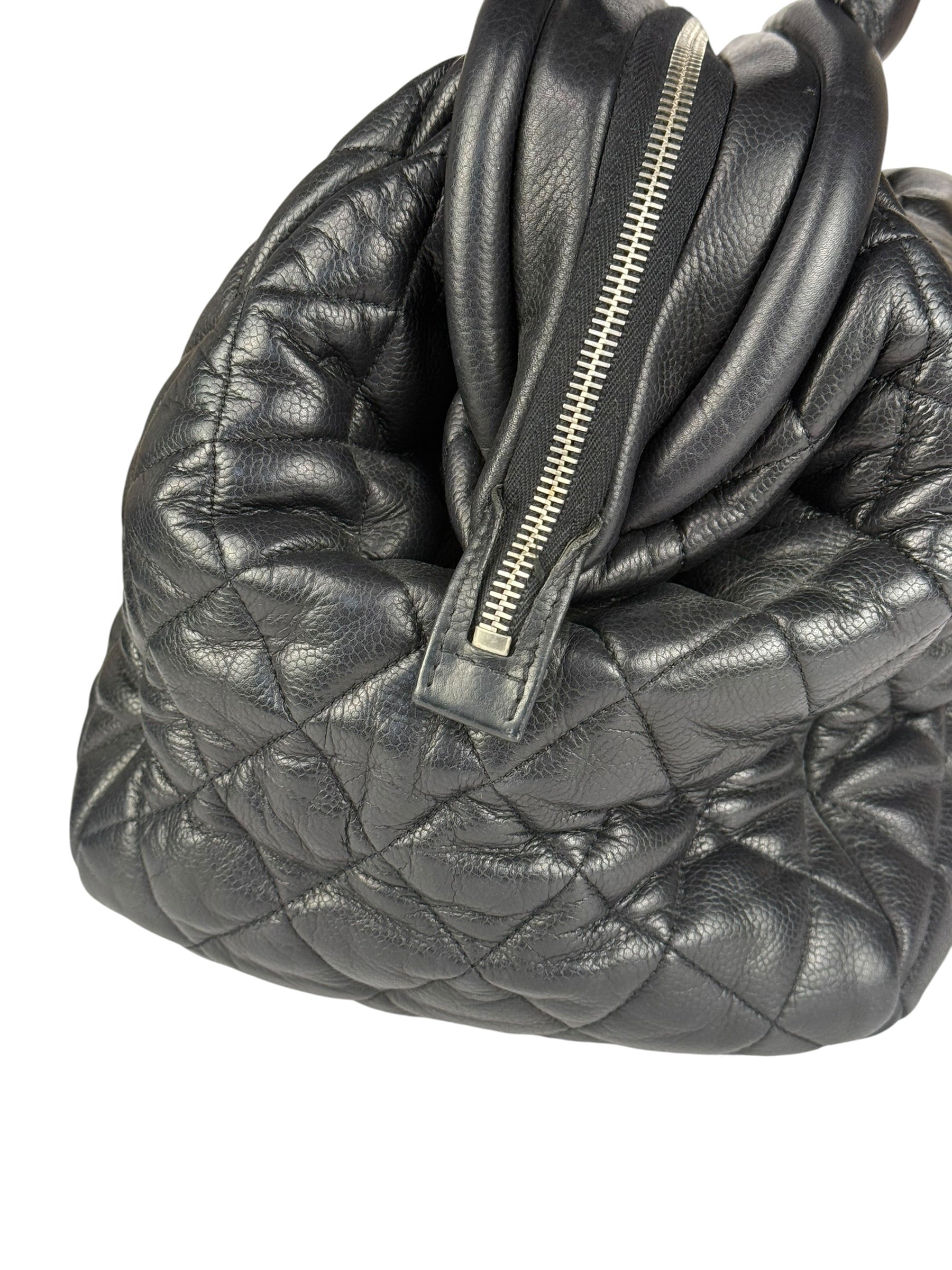 Chanel Black Caviar Quilted Coco Cocoon Bowler Bag 2009