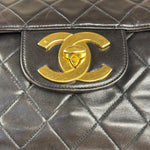 Chanel Vintage Brown Leather Jumbo Flap Bag