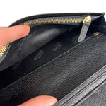 Coach Black Leather Long Wallet