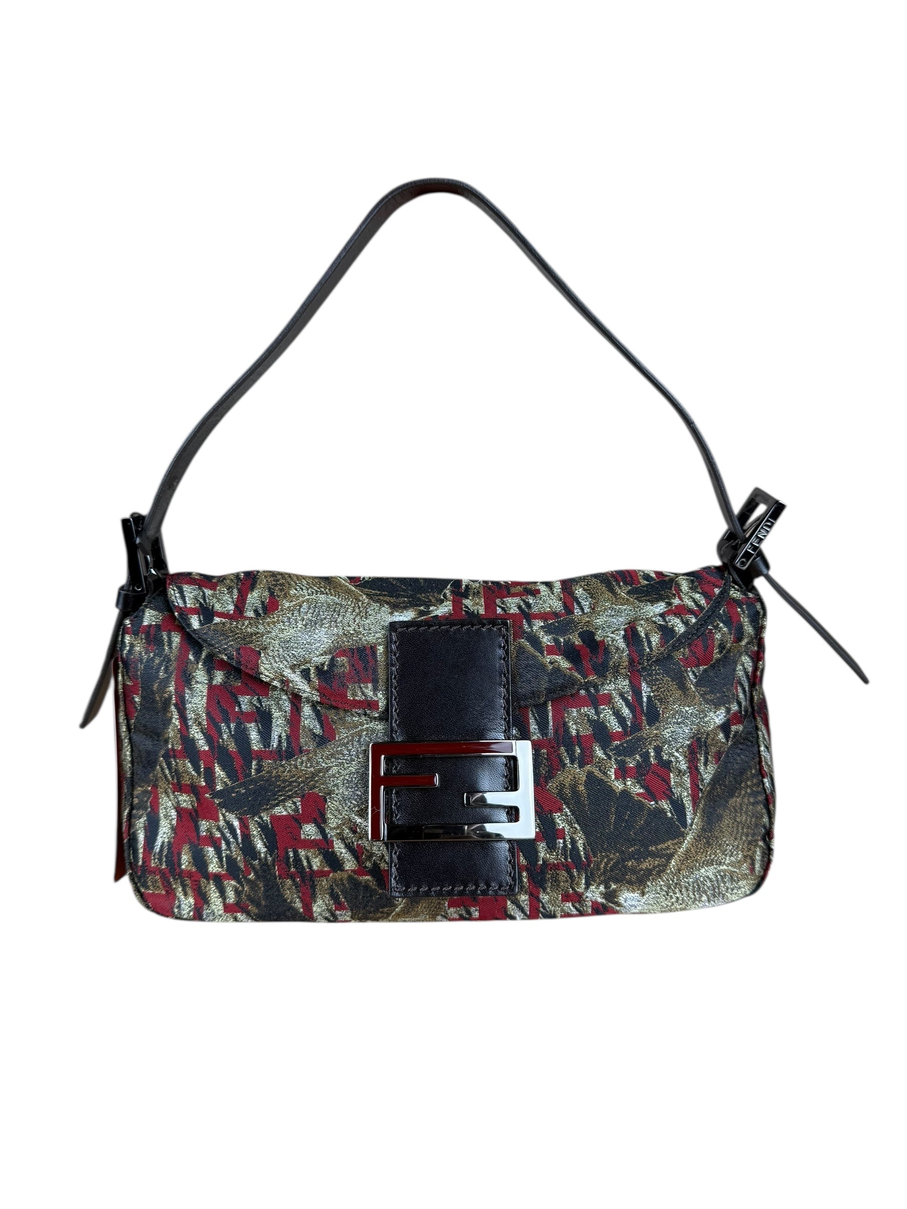 Fendi FF Bird Print Baguette