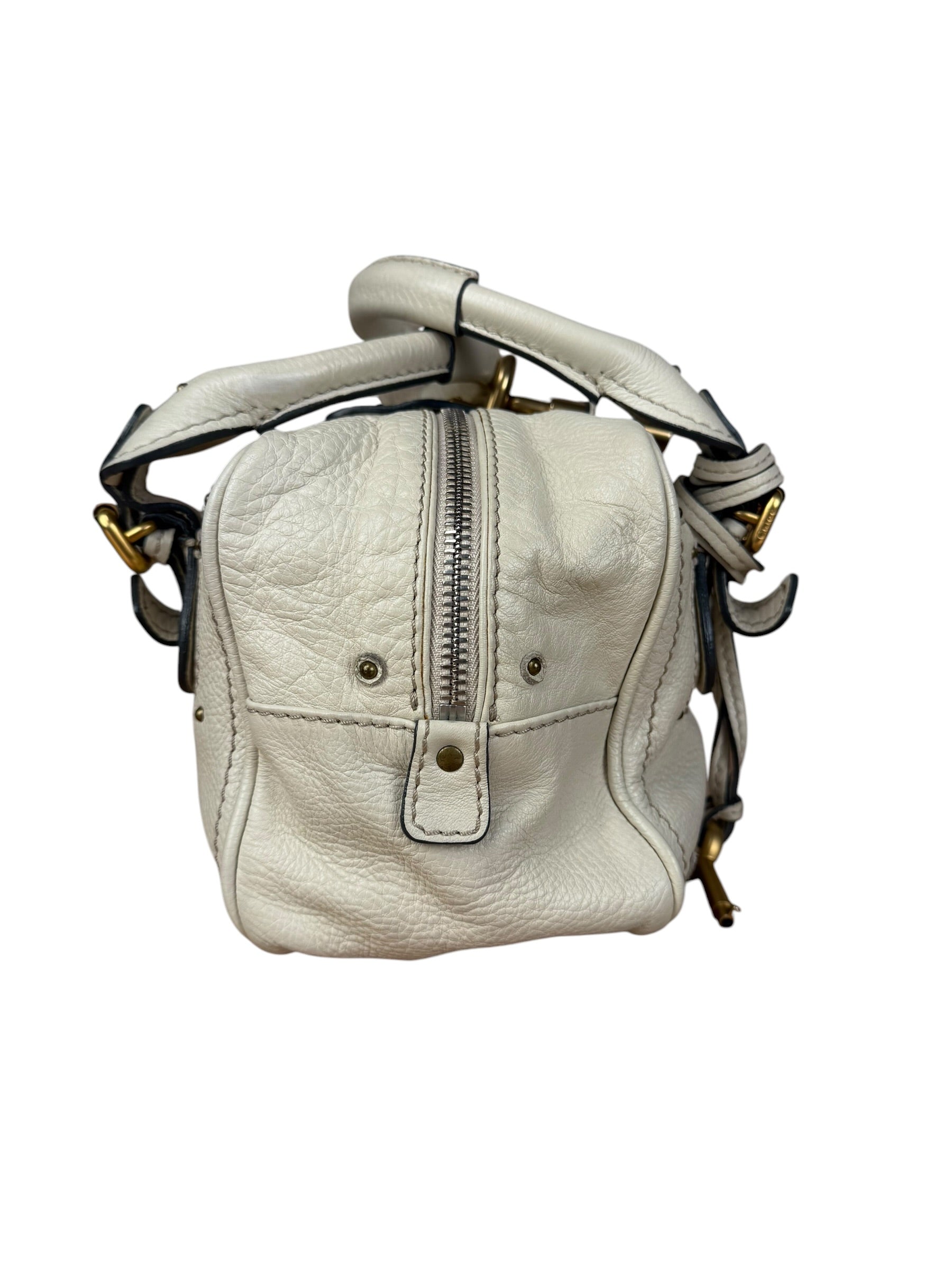 Chloé Ivory Leather Mini Paddington Handbag