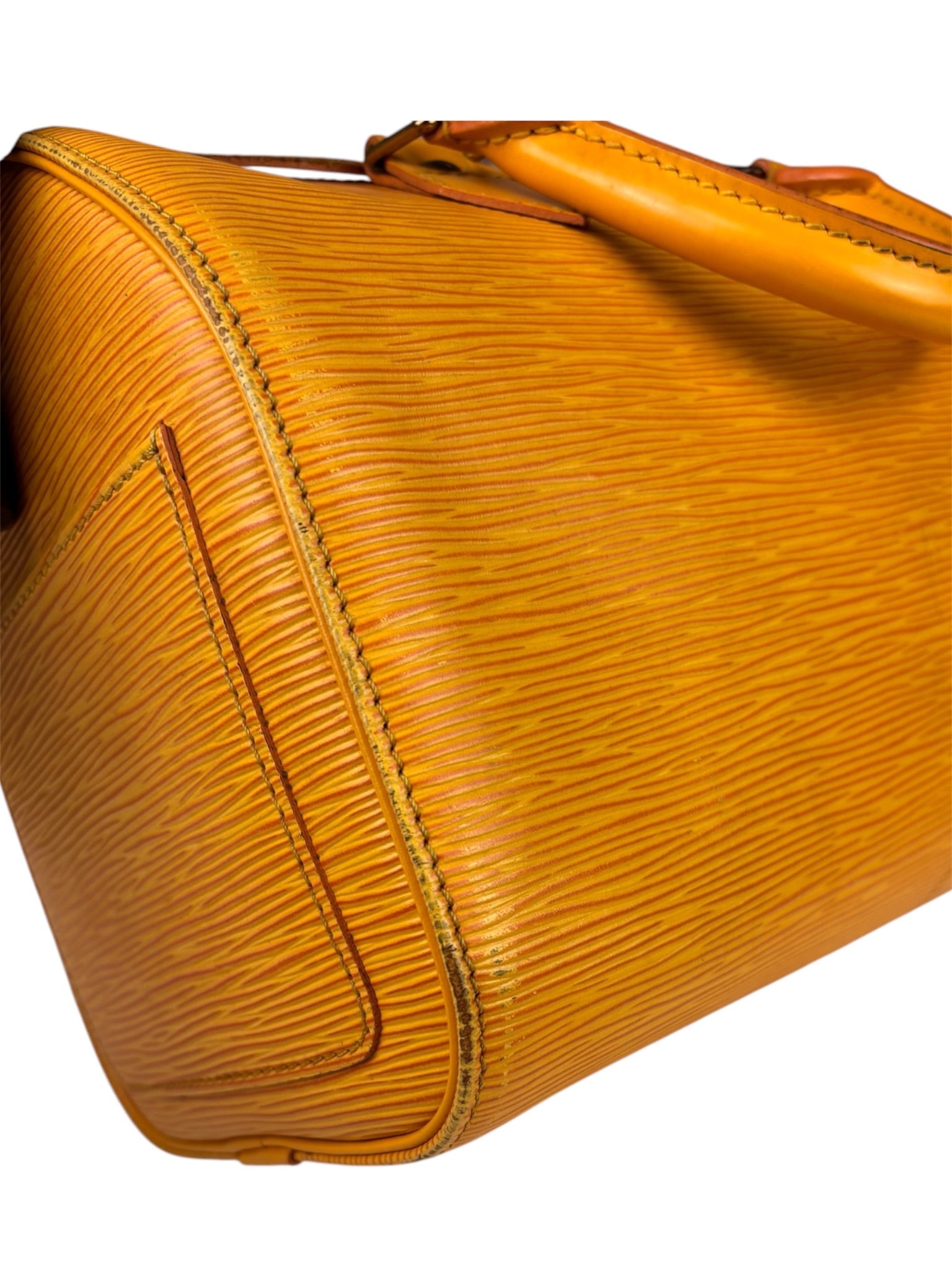 Louis Vuitton Yellow Epi Speedy 25
