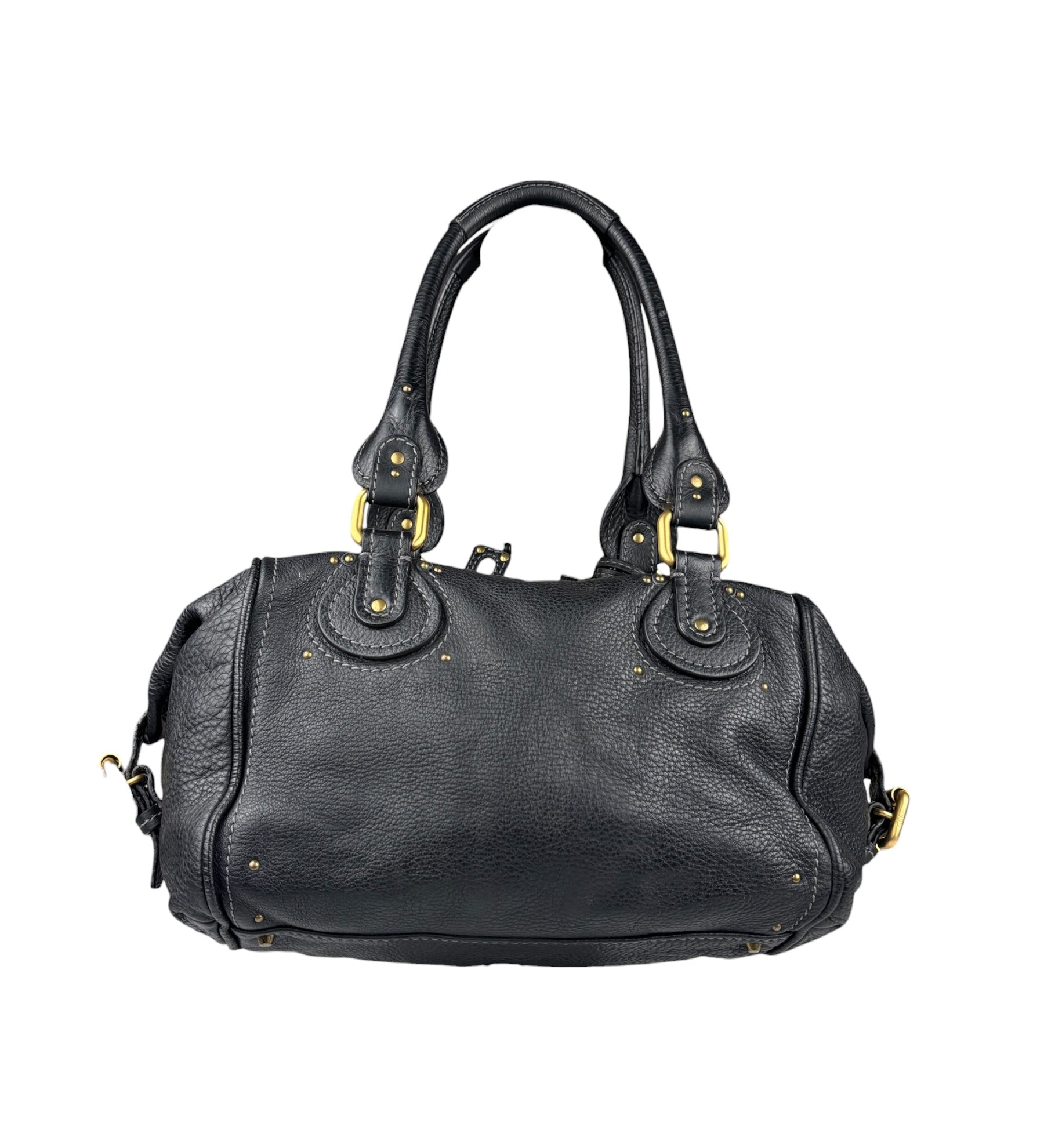Chloe Black Leather Paddington Shoulder Bag