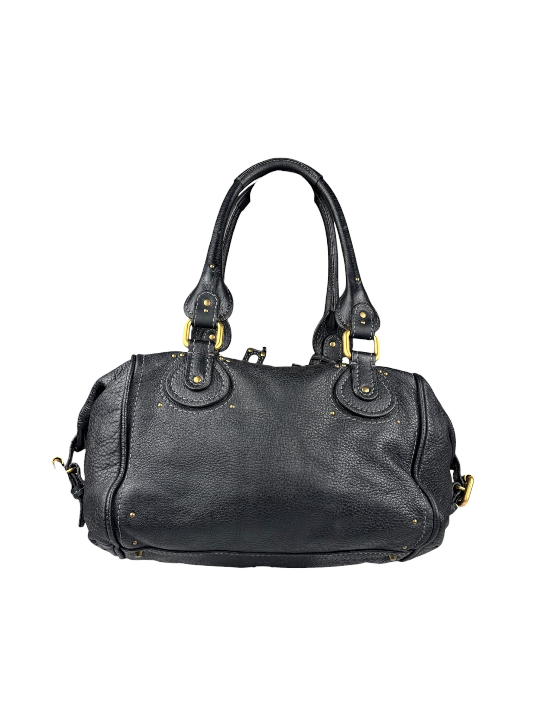 Chloe Black Leather Paddington Shoulder Bag