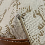 Celine Beige/Brown Leather Triomphe Chain Clutch
