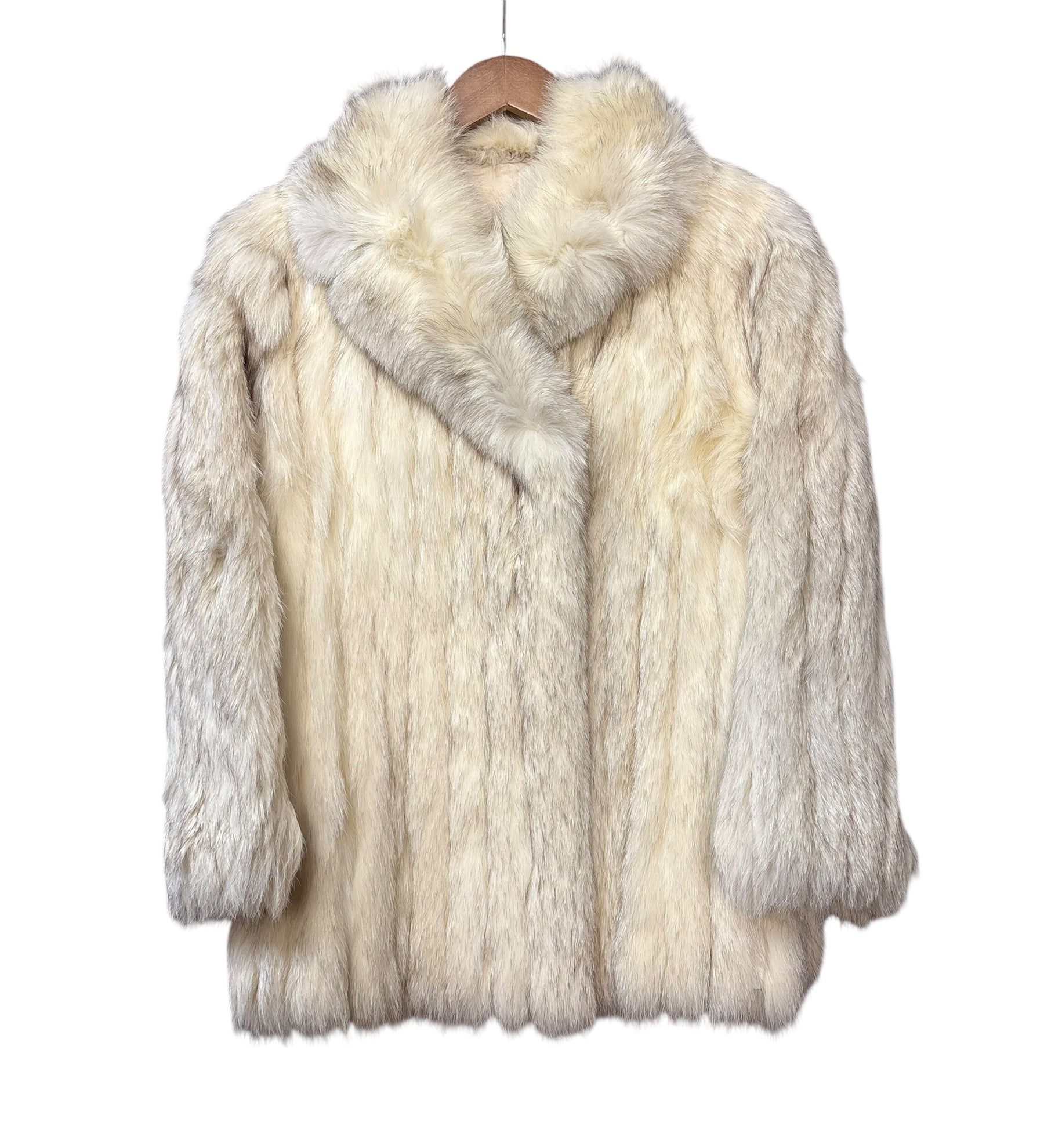 Joséphine Vintage Ivory Fox Fur Coat