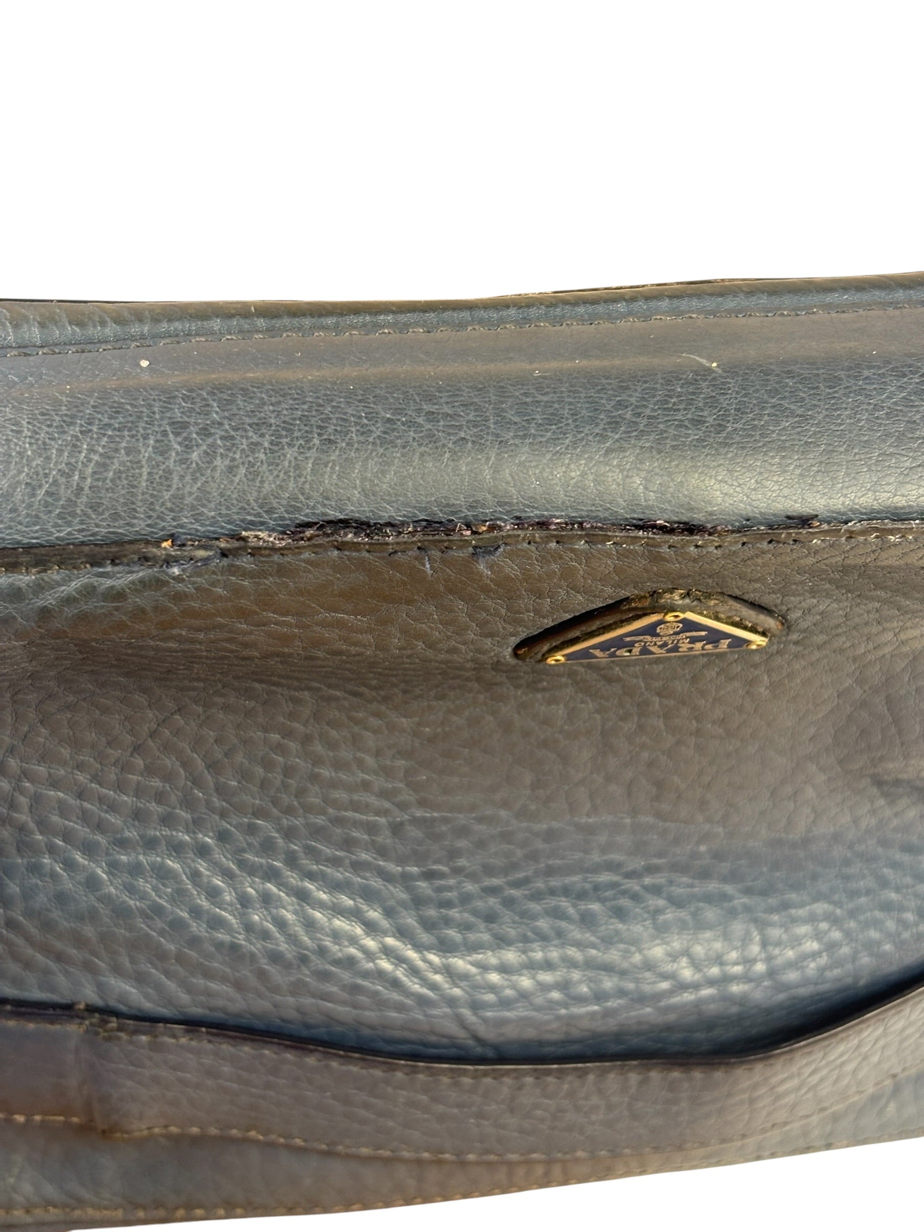 Prada Navy Blue Leather Camera Bag