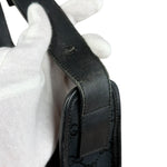 Gucci Vintage Black GG Canvas Shoulder Bag