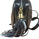 Gucci Glossy Grey Patent Leather Soho Disco Crossbody Bag