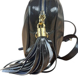 Gucci Glossy Grey Patent Leather Soho Disco Crossbody Bag