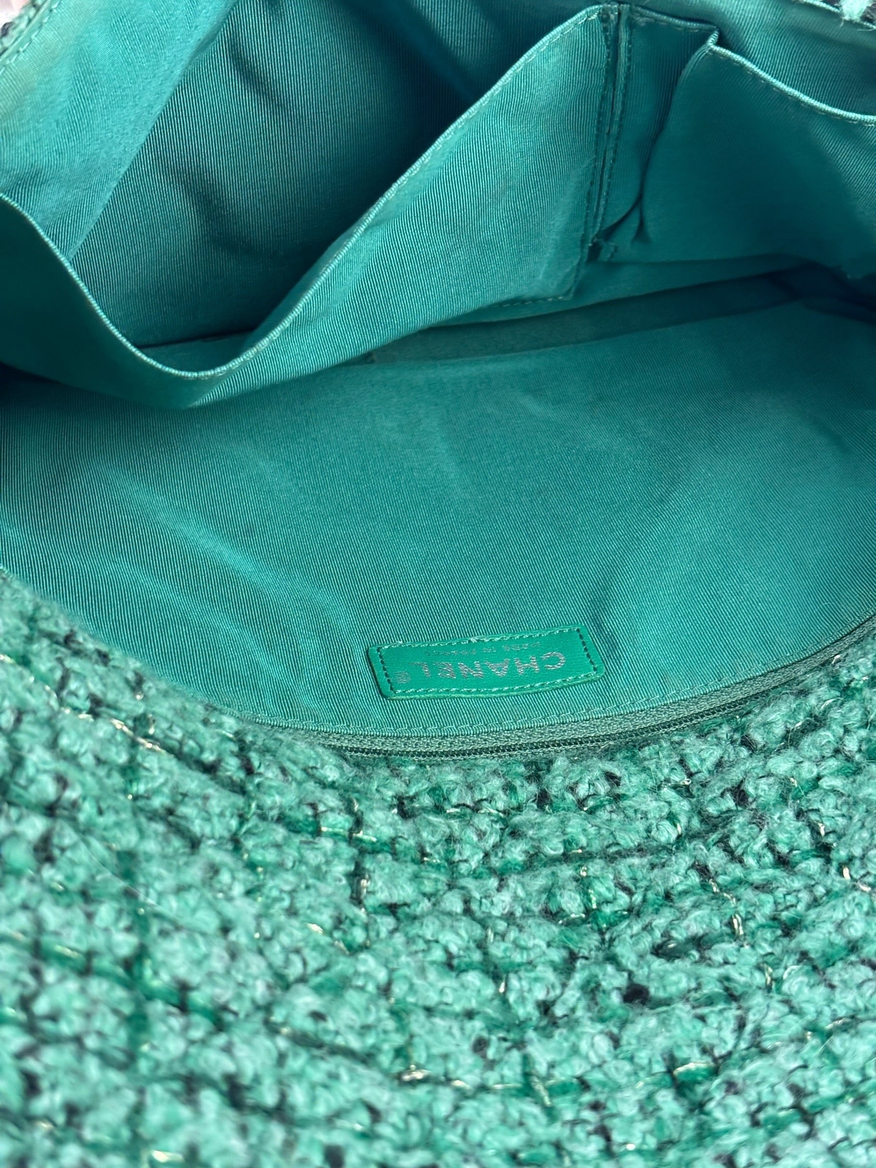 Chanel Green Tweed Easy Reissue Flap Bag 2009