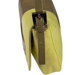 Fendi Camel Tan/Lime Yellow Leather Flap Pochette