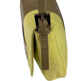 Fendi Camel Tan/Lime Yellow Leather Flap Pochette