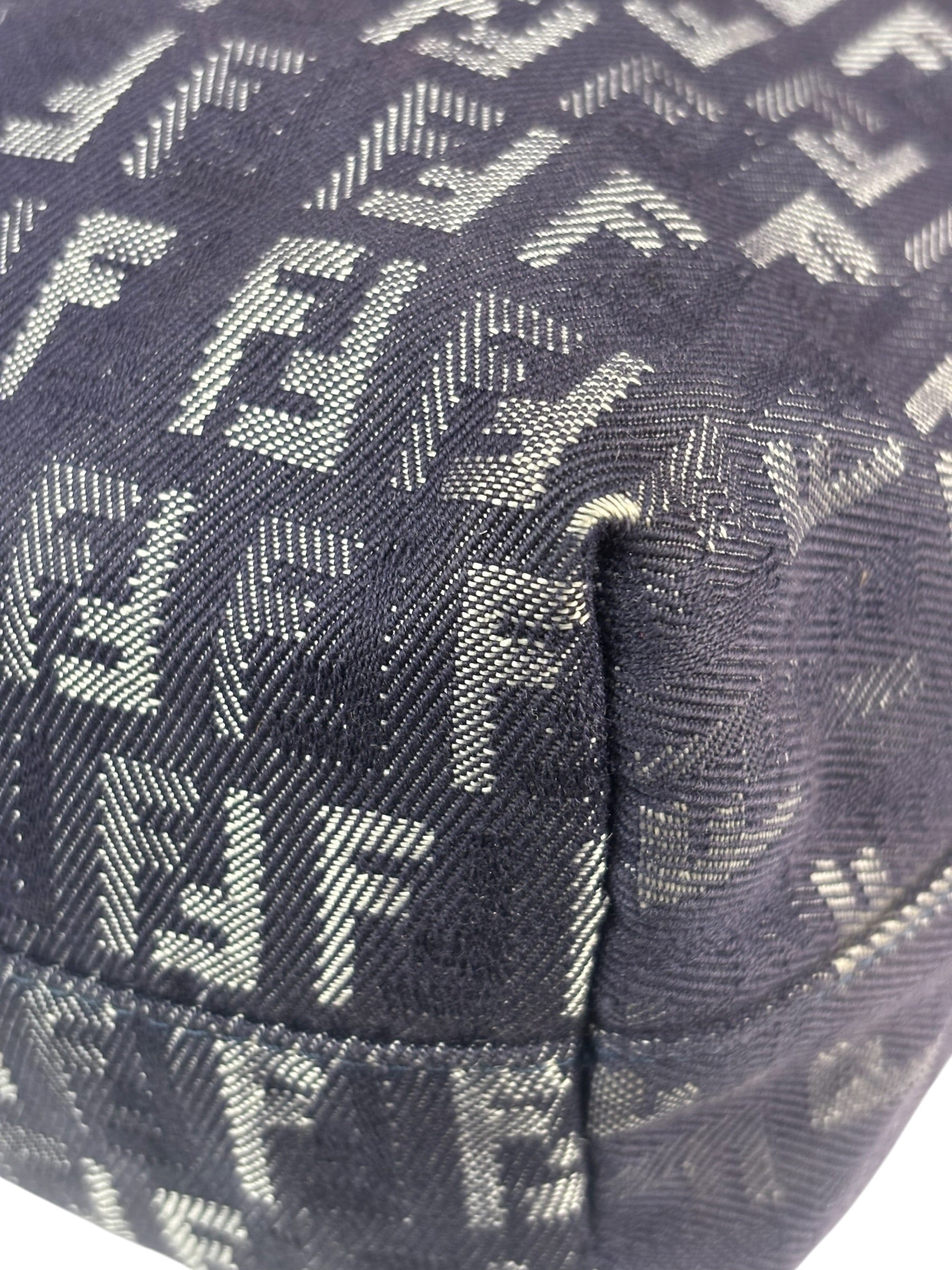 Fendi Purple Denim Roll Zucchino Tote