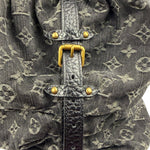 Louis Vuitton Black Denim Mahina Hobo Bag XL
