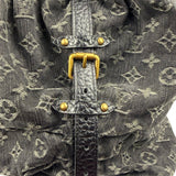 Louis Vuitton Black Denim Mahina Hobo Bag XL