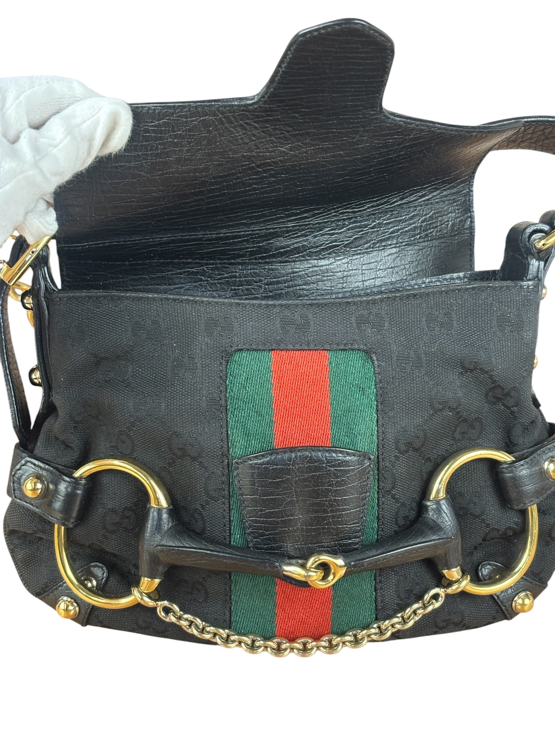 Gucci Vintage Horsebit Shoulder Bag