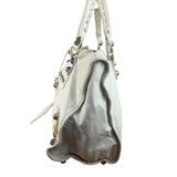 Balenciaga White Leather Giant 21 City Shoulder Bag