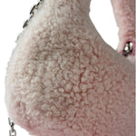 Miu Miu Pink Wool Teddy Two-Way Hobo Bag